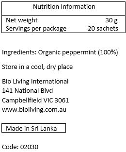 Organic peppermint (70%), organic spearmint (30%)