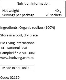 Organic rooibos (100%)