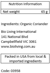 Organic Coriander Seed