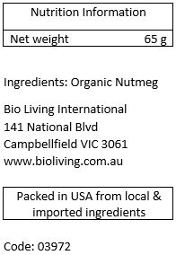 Organic Nutmeg