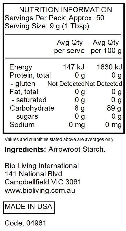 Arrowroot Starch.