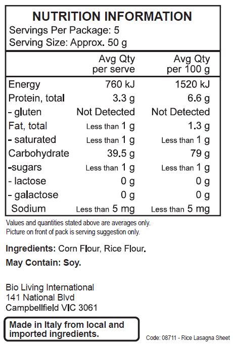 Corn flour* (70%), Rice flour* (30*) 