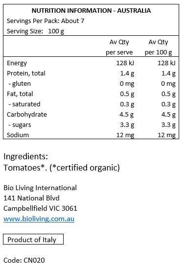 Tomatoes*. *Certified Organic