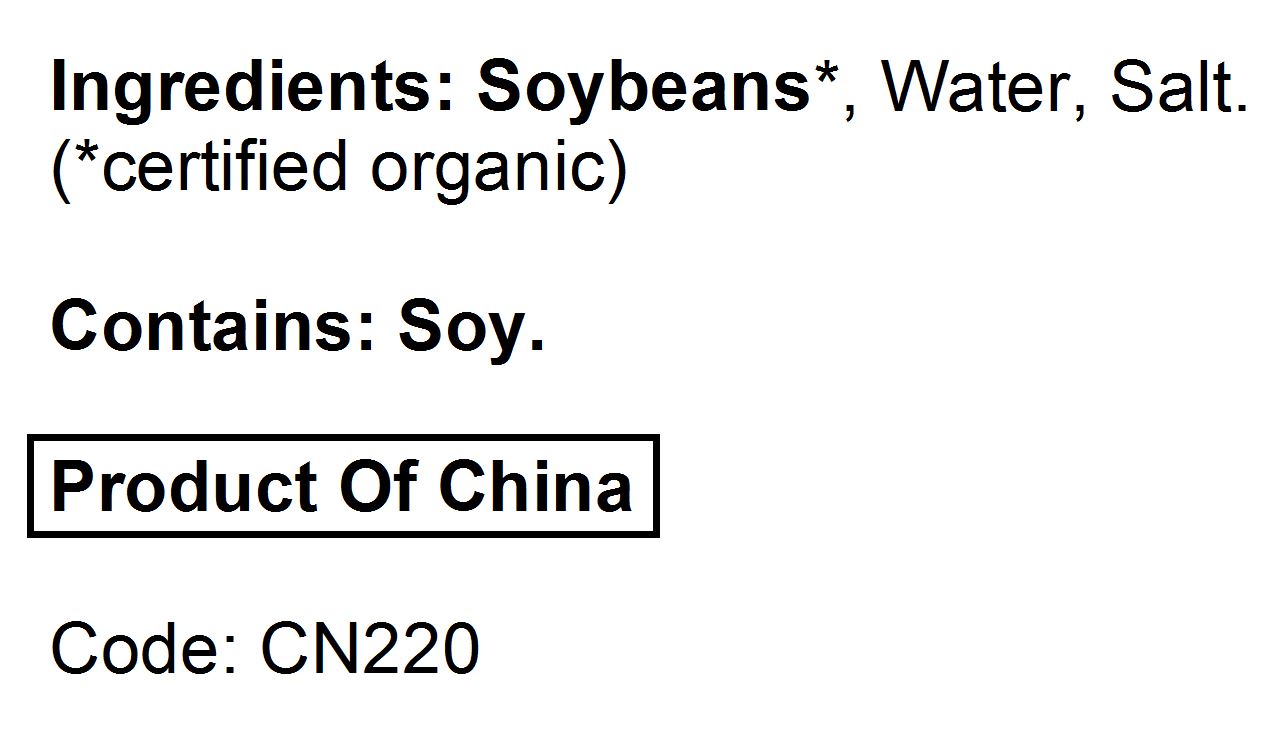 Soybeans*, Water, Salt. (*certified organic)