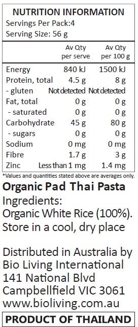 Organic White Rice (100%).