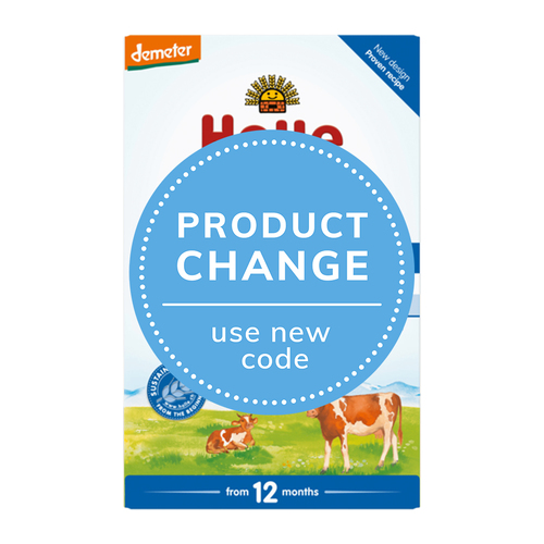 PRODUCT CHANGE USE CODE 0 1 0 6 8  Organic Infant Formula 3 - 4x600g