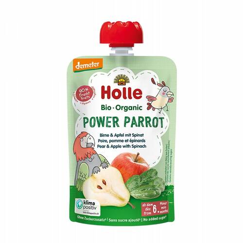 Organic Power Parrot - Pear & Apple with Spinach 100g
