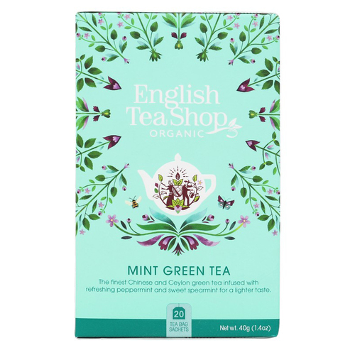 Organic Mint Green Tea Teabags 6x20pc