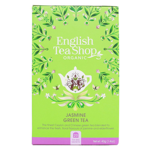Organic Jasmine Green Tea Teabags 6x20pc