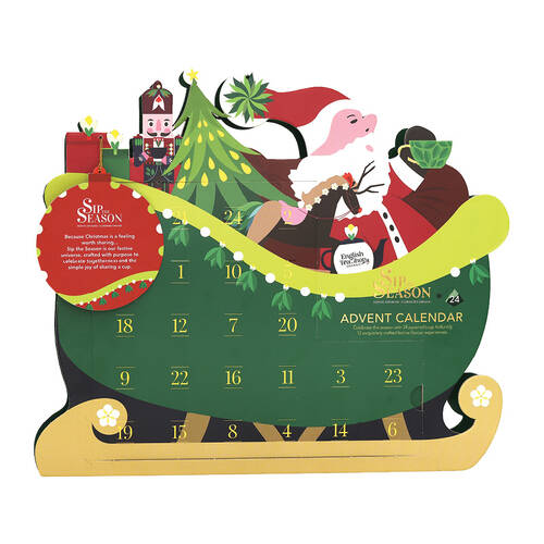 Christmas 2026 English Tea Shop Santa's Sleigh Advent Calendar 48g