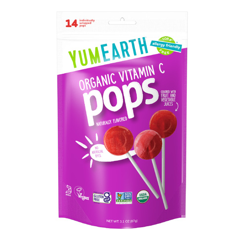 Organic Lollipops Bags Vitamin C 6x87g/14 lollipops per bag