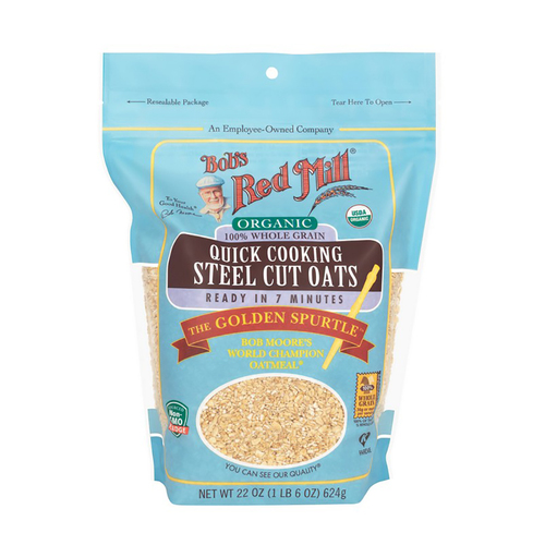 Organic Quick Cooking Steel Cut Oats 624g