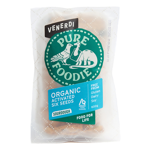 Pure Foodie Organic Sourdough Activated Six Seed 600g