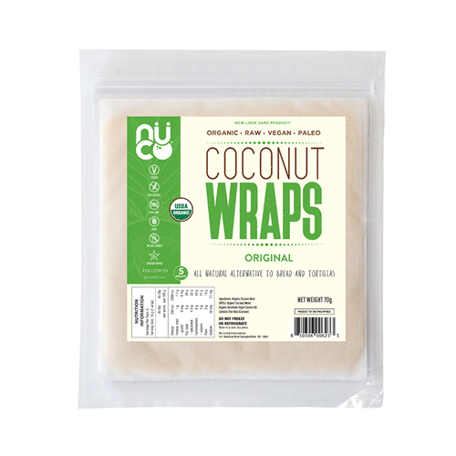 Organic Raw Coconut Wraps 70g (5x14g)
