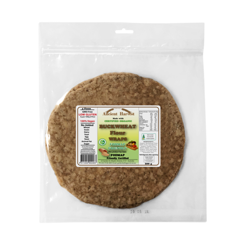 Organic Buckwheat Fodmap Wraps 200g