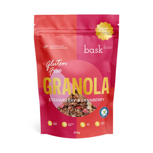 Gluten Free Granola Clusters Special Edition - Strawberry & Cranberry 250g