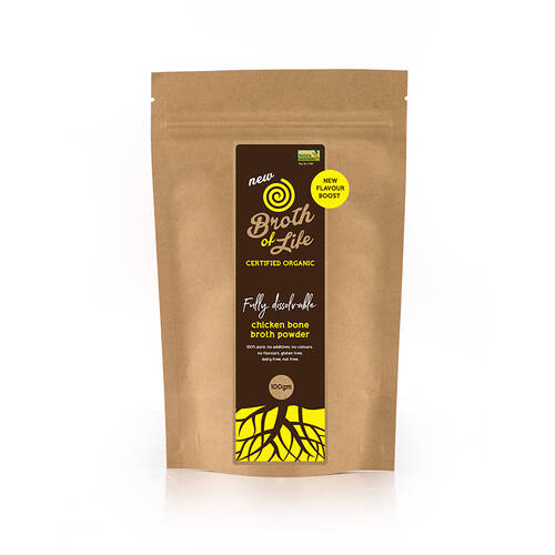 Organic Freeze-Dried Bone Broth Powder - Chicken 100g