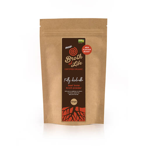 Organic Freeze-Dried Bone Broth Powder - Beef 100g