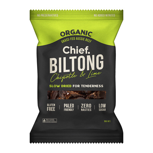 Grass Fed Biltong - Chipotle & Lime 90g
