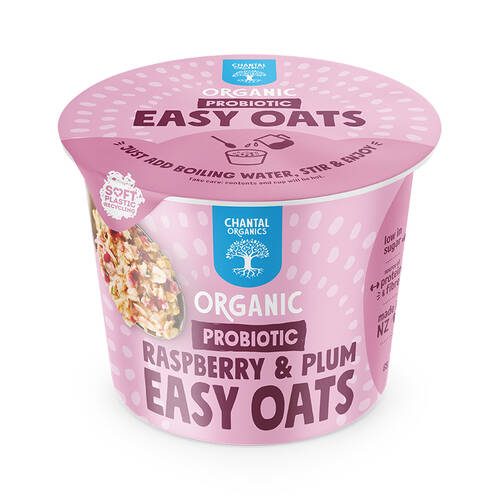 Organic Probiotic Easy Oats Plum & Raspberry 65g