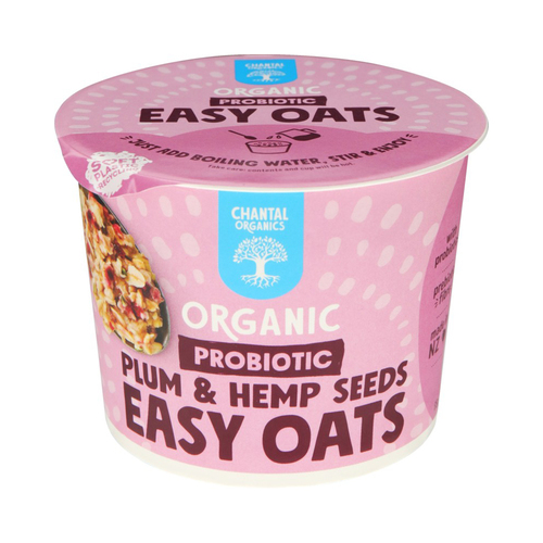 Organic Probiotic Easy Oats Plum & Hemp Seeds 65g