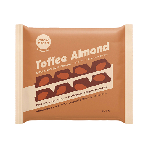 Dark Chocolate Block - Toffee Almond 60g