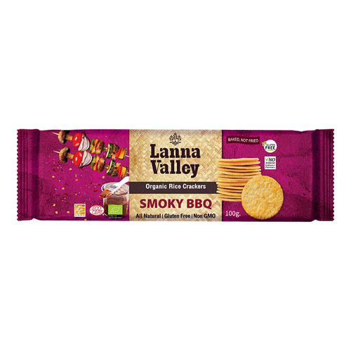 Organic Rice Crackers - Smoky BBQ 100g