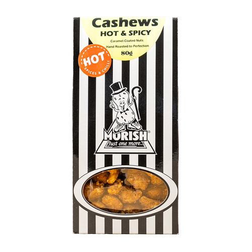 Caramel Coated Cashews Hot & Spicy 80g