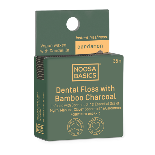 Dental Floss with Bamboo Charcoal - Cardamon 35m