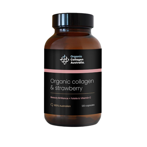 Organic Collagen & Strawberry 120 capsules