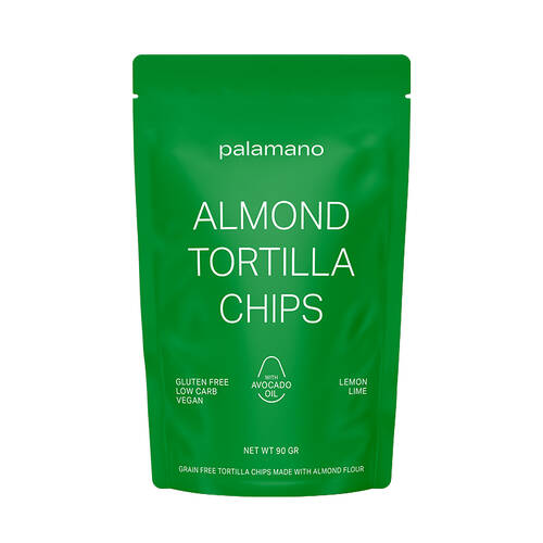 Almond Tortilla Chips - Lemon Lime 90g