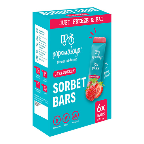 Freeze-at-Home Sorbet Bars - Strawberry 6x45ml