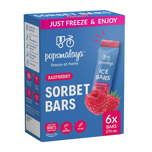 Freeze-at-Home Sorbet Bars - Raspberry 6x45ml