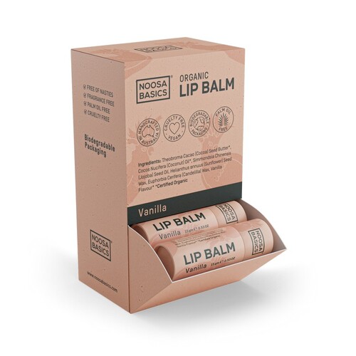 Noosa Basics Lip Balm Vanilla Counter Unit