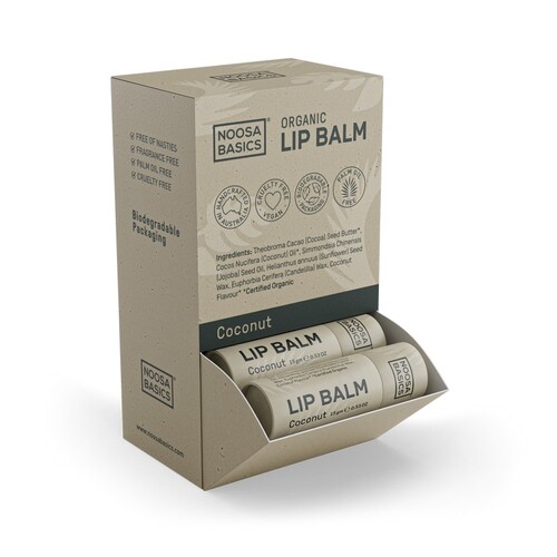 Noosa Basics Lip Balm Coconut Counter Unit