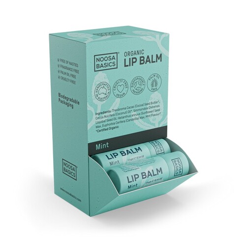 Noosa Basics Lip Balm Mint Counter Unit