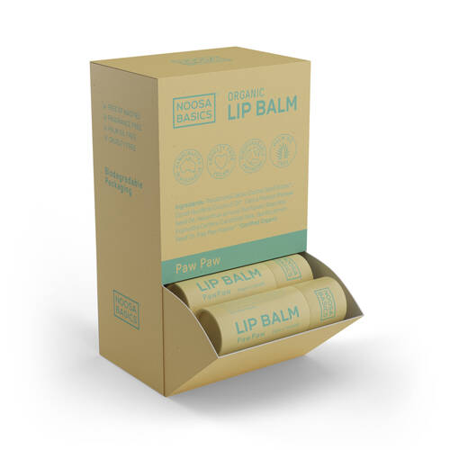 Noosa Basics Lip Balm Paw Paw Counter Unit